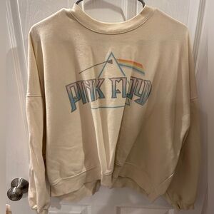 American Eagle. Women’s small, cream pink Floyd, cropped crew neck.